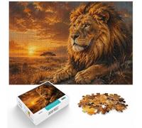 1000 Piece Jigsaw Puzzle for Adults, Lion Portrait Oil Painting | For cold evenings at home, this 1000-piece jigsaw puzzle for adults offers 1000 pieces for the Christmas break.