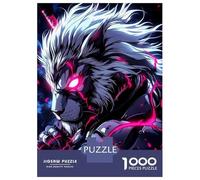 1000 Piece Jigsaw Puzzle for Adults Lion Warrior Digital Art Animal Adult Jigsaw Puzzle Toy Wall Decor Precision Cutting Unique Gifts for Birthday And Christmas 52x38cm/1000pcs
