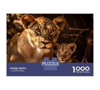 1000 Piece Jigsaw Puzzle for Adults Lioness With Cub Jigsaw for Adults Family Game Difficult Challenge Birthday And Unique Gifts 52x38cm/1000pcs