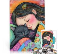 1000 Piece Jigsaw Puzzle for Adults Little Nap with Cute Cat Stress Relief 26x38cm Enhance love between couples for ages 14+