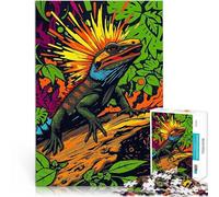 1000 piece jigsaw puzzle for adults Lizard in Jungle Made of cardboard,Suitable for ages 14 and up Staycation Kill time Great gifts and toys 。size:26x38cm/10.24x14.96inch