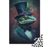1000 Piece Jigsaw Puzzle for Adults Lizard Puzzles 1000 Pieces Wooden Board Jigsaw- Relax Puzzles Games-Brain Teaser Puzzle 1000pcs (75x50cm)