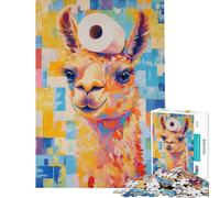 1000 Piece Jigsaw Puzzle for Adults Llama with Toilet Paper Jigsaw Puzzle Brain Teaser Game Stress Reliever for Is Ideal As A Gifts (Size 38x26cm)