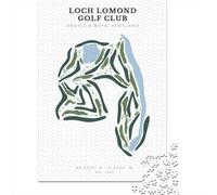1000 Piece Jigsaw Puzzle for Adults, Loch Lomond Golf Club Map Print