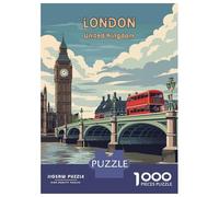 1000 Piece Jigsaw Puzzle for Adults, London Travel Artwork, Creative Leisure Activity, Christmas Puzzle Collection, Pieces, 38x26cm/1000pcs