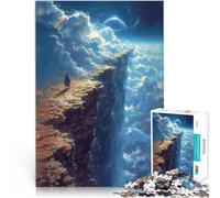 1000 Piece Jigsaw Puzzle for Adults Lone Figure at the Edge Intellektuelles Spiel Tolles Geschenk für Spiele75x50cm