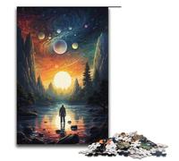 1000 Piece Jigsaw Puzzle for Adults Looking at The World Alone Jigsaw for Educational Game Challenge Toy Artwork Gift 1000PCS(38x26cm)