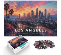 1000 Piece Jigsaw Puzzle for Adults, Los Angeles Skyline at Night | For holiday downtime at home, this adult jigsaw puzzle with 1000 pieces works well for shared time during the holidays.