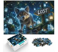 1000 Piece Jigsaw Puzzle for Adults, Lost Wolf Cub in Enchanted Forest | For quiet Christmas days, this adult jigsaw puzzle with 1000 pieces fits relaxed evenings through December.