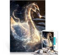 1000 Piece Jigsaw Puzzle for Adults Luminous Swan Grace Lernspiele Heimdekoration Wunschliste mit dem Weihnachtsmann52x38cm