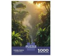 1000 Piece Jigsaw Puzzle for Adults Lush Jungle River Crossing Teenager Puzzles Family Games Difficult Hard Parent-child Interaction 38x26cm/1000pcs