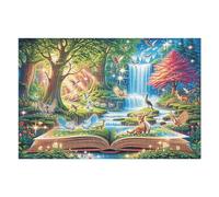 1000 Piece Jigsaw Puzzle for Adults Magic Book Waterfall 1000 PCS 75x50cm Boxing Day Gift for Family Great for Gathering Time Together Fun Group Activity Gift