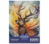 1000 Piece Jigsaw Puzzle for Adults Magical Deer Puzzles for Adults Relaxing Games Pattern Assembly for Is Ideal As A Gift 70x50cm/1000pcs