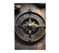 1000 Piece Jigsaw Puzzle for Adults,Magical Design Norse Runes Compass, Puzzles with Letters on Back, Challenging Puzzle for Game Night Home Décor, 19.7 x 29.5