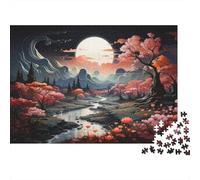 1000-Piece Jigsaw Puzzle for Adults, Magical Night Forest Scene, 52x38cm/1000pcs; Smooth White Cardboard Pieces; for Calm Concentration at Home