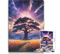 1000 Piece Jigsaw Puzzle for Adults Magical Tree Landscape Educational Family Game Presents for Women Secret Santa Gifts Size 38x52cm