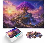 1000 Piece Jigsaw Puzzle for Adults, Magical Tree on Floating Island | For mindful downtime without a screen: Adult jigsaw puzzle with 1000 pieces fits quiet afternoons.