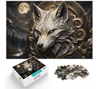 1000 Piece Jigsaw Puzzle for Adults, Majestic Alpha Wolf | For winter weekends and Christmas breaks, this adult jigsaw puzzle with 1000 pieces gives adults a calm winter activity.