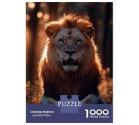 1000 Piece Jigsaw Puzzle for Adults Majestic Lion Portrait in Golden Light Jigsaw Puzzle Toy Wall Decor Wall Decoration Difficult And Challenge 70x50cm/1000pcs