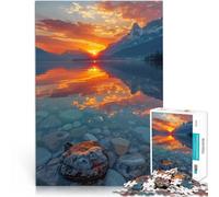 1000 Piece Jigsaw Puzzle for Adults Majestic Sunset Reflection Hands-on-Spiel Geburtstagsgeschenk, Geschenke, Wandkunst75x50cm