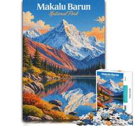 1000 Piece Jigsaw Puzzle for Adults, Makalu Barun National Park Poster | For a useful gift beyond Christmas Day, this adult jigsaw puzzle with 1000 pieces fits long December evenings.