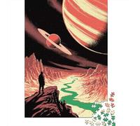 1000 Piece Jigsaw Puzzle for Adults, Man on Alien Planet with Planets, 52x38cm/1000pcs, Shared Puzzle Activity, Relaxing Evenings And Friends And Family