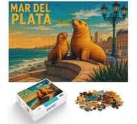 1000 Piece Jigsaw Puzzle for Adults, Mar del Plata Sea Lions Poster