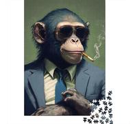 1000-Piece Jigsaw Puzzle for Adults, Marijuana Monkey, 38x26cm/1000pcs, Family Activity, Weekend Leisure And Couples And Families