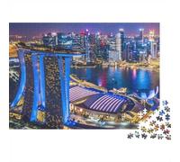 1000 Piece Jigsaw Puzzle for Adults, Marina Bay Sands Singapore Night
