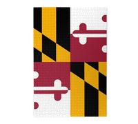 1000 Piece Jigsaw Puzzle for Adults,Maryland State Flag, Puzzles with Letters on Back, Challenging Puzzle for Game Night Home Décor, 19.7 x 29.5