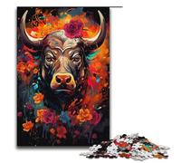 1000 Piece Jigsaw Puzzle for Adults Matador's Colorful Psychedelic Rose Jigsaw for Educational Game Challenge Toy Artwork Gift 1000PCS(38x26cm)