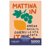 1000 Piece Jigsaw Puzzle for Adults, Mattina in Italia - Italian Lifestyle Artwork, Mindfulness Activity, Winter Indoor Entertainment, Precision Cut Pieces, 70x50cm/1000pcs