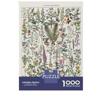 1000 Piece Jigsaw Puzzle for Adults, Medicinal Flowers Artwork, Challenging Brain Teaser, Christmas Family Activity, Precision Cut Pieces, 52x38cm/1000pcs