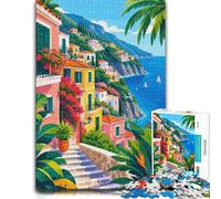 1000 Piece Jigsaw Puzzle for Adults, Mediterranean Village Capri Italy | Adult jigsaw puzzle with 1000 pieces; for a gift that can be enjoyed well beyond the holidays.