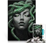 1000 piece jigsaw puzzle for adults Medusa Mosaic Portrait Made of wood Suitable for ages 14 and up Intellectual game Gift for birthdays。size：50x75cm/19.68x29.52inch