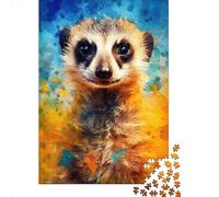 1000 Piece Jigsaw Puzzle for Adults Meerkat Animals Puzzles 1000 Pieces Paper Board Jigsaw- Relax Puzzles Games-Brain Teaser Puzzle 1000pcs (38x26cm)