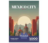 1000 Piece Jigsaw Puzzle for Adults, Mexico City Travel Artwork, Premium Puzzle Challenge, Gift for Adults, Precision Cut Pieces, 38x26cm/1000pcs