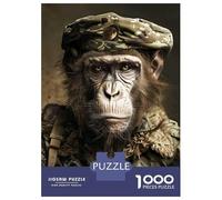 1000 Piece Jigsaw Puzzle for Adults Military Monkey Portrait Teenager Puzzles Family Games Difficult Hard Parent-child Interaction 70x50cm/1000pcs