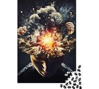 1000-Piece Jigsaw Puzzle for Adults, Mindset Is Everything, 52x38cm/1000pcs, Smooth White Cardboard Pieces; for Relaxed Evenings at The Table