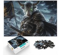 1000 Piece Jigsaw Puzzle for Adults, Minotaur Warrior Highland Animal | For piece-by-piece progress: Adult jigsaw puzzle with 1000 pieces turns free time into a focused activity.