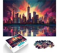 1000 Piece Jigsaw Puzzle for Adults Modern City Skyline Learning Educational Toys Family Games 26x38cm Great Gift for Games for Age 14+