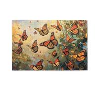1000 Piece Jigsaw Puzzle for Adults,Monarch Butterflies, Puzzles with Letters on Back, Challenging Puzzle for Game Night Home Décor, 19.7 x 29.5