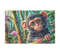 1000 Piece Jigsaw Puzzle for Adults Monkey Bamboo Jungle 75x50cm Expert Level Puzzle for Advanced Players Challenging Fun Great for Hobby Enthusiasts Gift