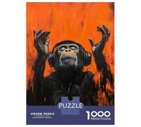 1000 Piece Jigsaw Puzzle for Adults Monkey Melody Adult Jigsaw Puzzle Relaxing Games Staycation Kill Time Difficult And Challenge 38x26cm/1000pcs