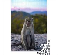 1000 Piece Jigsaw Puzzle for Adults, Monkey on A Mountaintop, 52x38cm/1000pcs, Idea, Family Activity And Cosy Winter Evenings