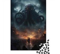 1000 Piece Jigsaw Puzzle for Adults Monster Attacks City Jigsaw for Adults Hands-on Game Improve Memory Birthday And Unique Gifts 70x50cm/1000pcs