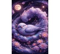 1000 Piece Jigsaw Puzzle for Adults Moon Clouds Flowers - Fun Challenges & Brainteasing Adult Jigsaws - Puzzle Games 1000 Piece
