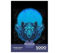 1000 Piece Jigsaw Puzzle for Adults Moon Howling Wolves Winter Puzzles for Adults Relaxing Games Pattern Assembly for Is Ideal As A Gift 38x26cm/1000pcs