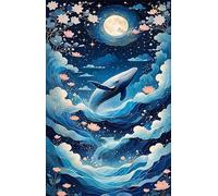 1000 Piece Jigsaw Puzzle for Adults Moon Ocean Whales - Fun Challenges & Brainteasing Adult Jigsaws - Puzzle Games 1000 Piece