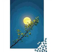 1000 Piece Jigsaw Puzzle for Adults, Moonlit Branch with Leaves | For a calm Advent activity: Adult jigsaw puzzle with 1000 pieces offers a longer activity for the holidays.